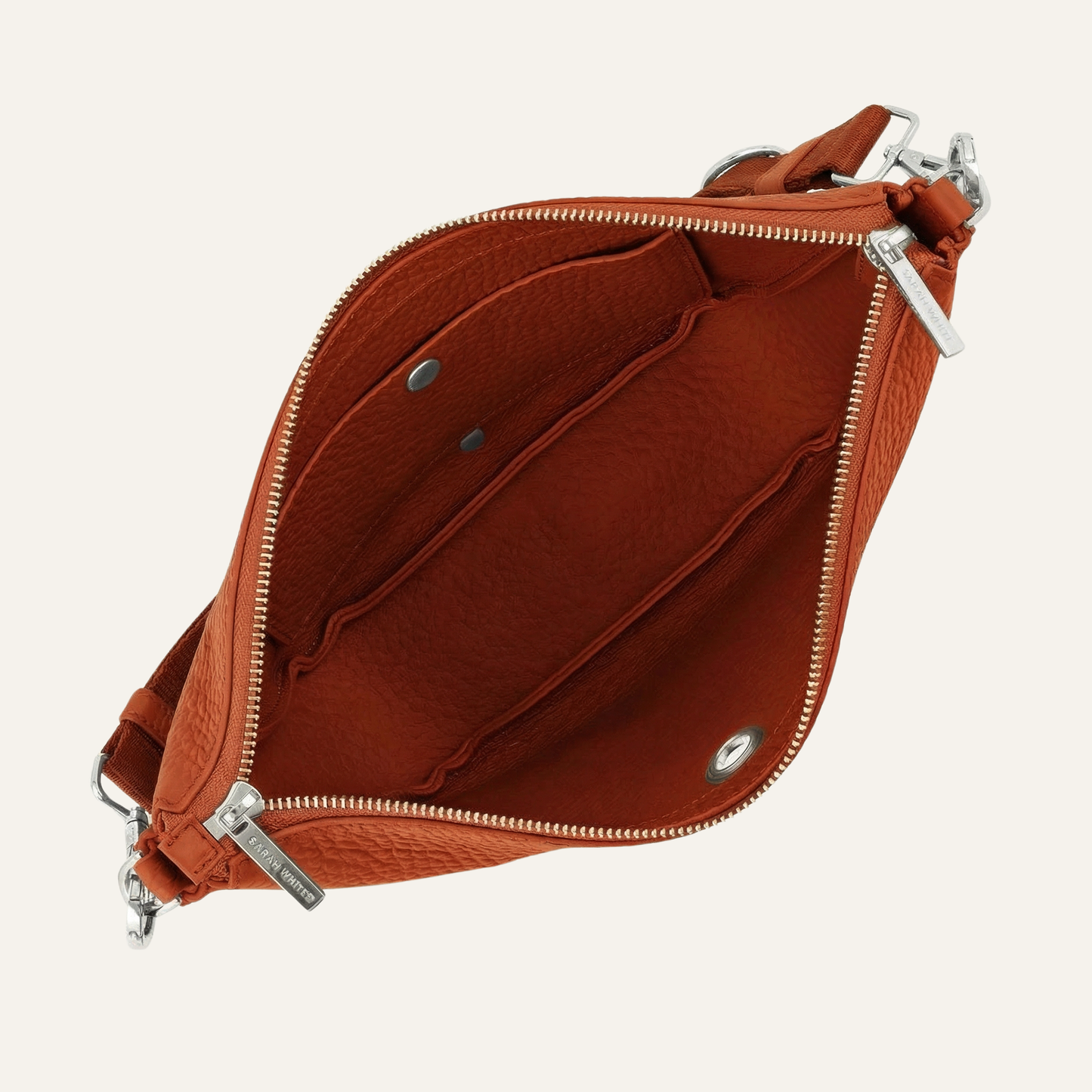 Tansy Sling | Burnt Orange with Silver hardware