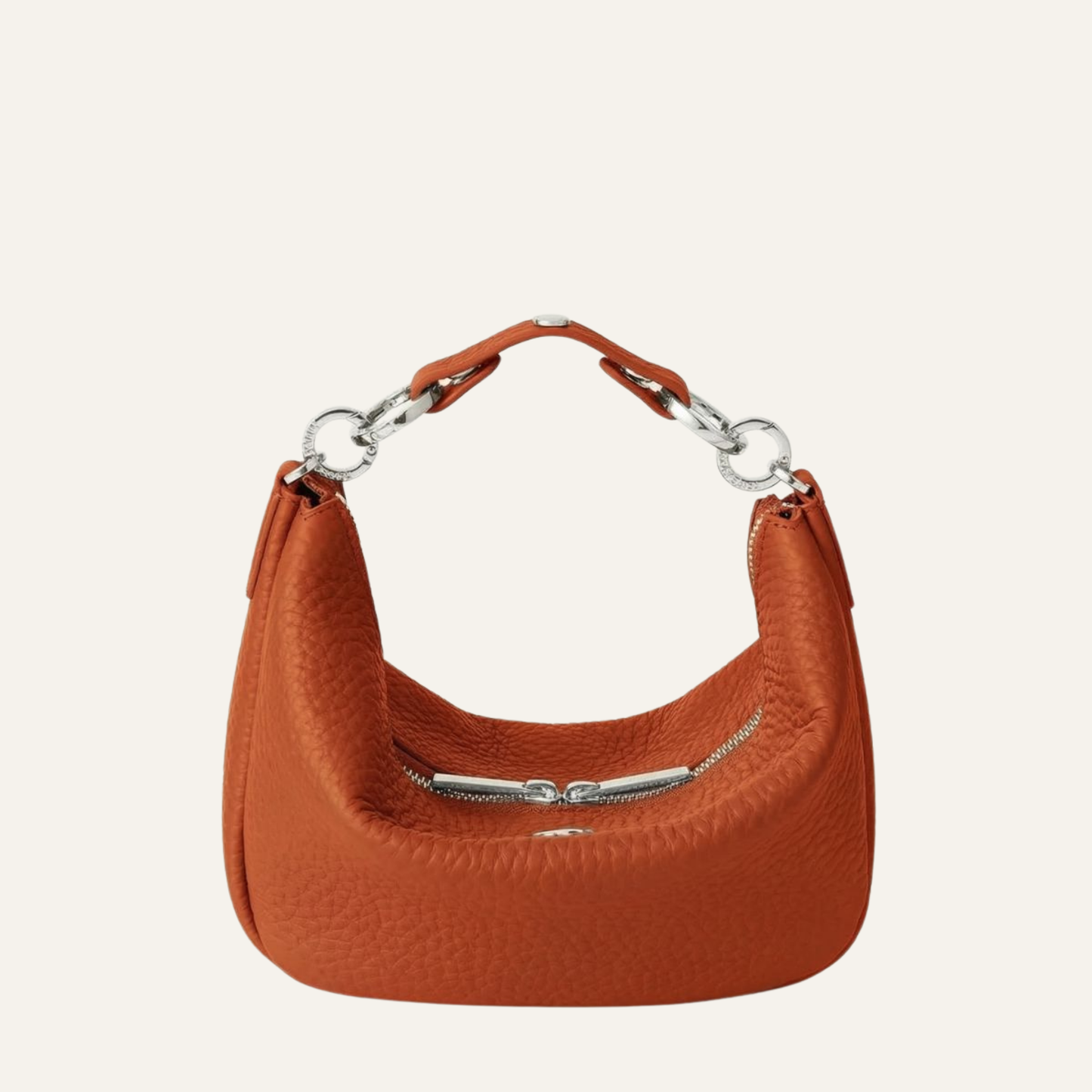 Tansy Sling | Burnt Orange with Silver hardware