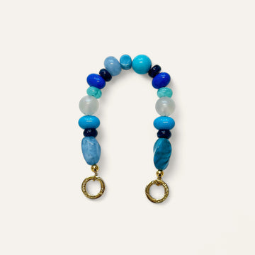 Aurora Strap Embellisher | Celestial Blue with Gold hardware