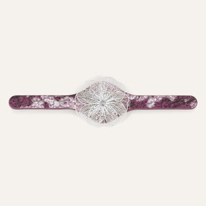 Fleur Deco Stud | Cheri Lace with Silver hardware