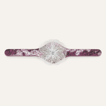 Fleur Deco Stud | Cheri Lace with Silver hardware