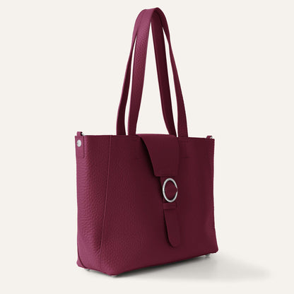 Tansy Tote | Cherry with Silver hardware