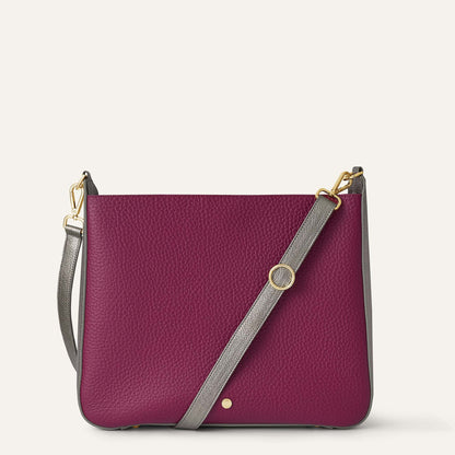 Tansy Hobo | Cherry Metallic Titanium with Gold hardware