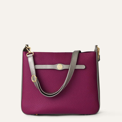 Tansy Hobo | Cherry Metallic Titanium with Gold hardware