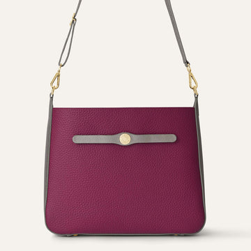 Tansy Hobo | Cherry Metallic Titanium with Gold hardware