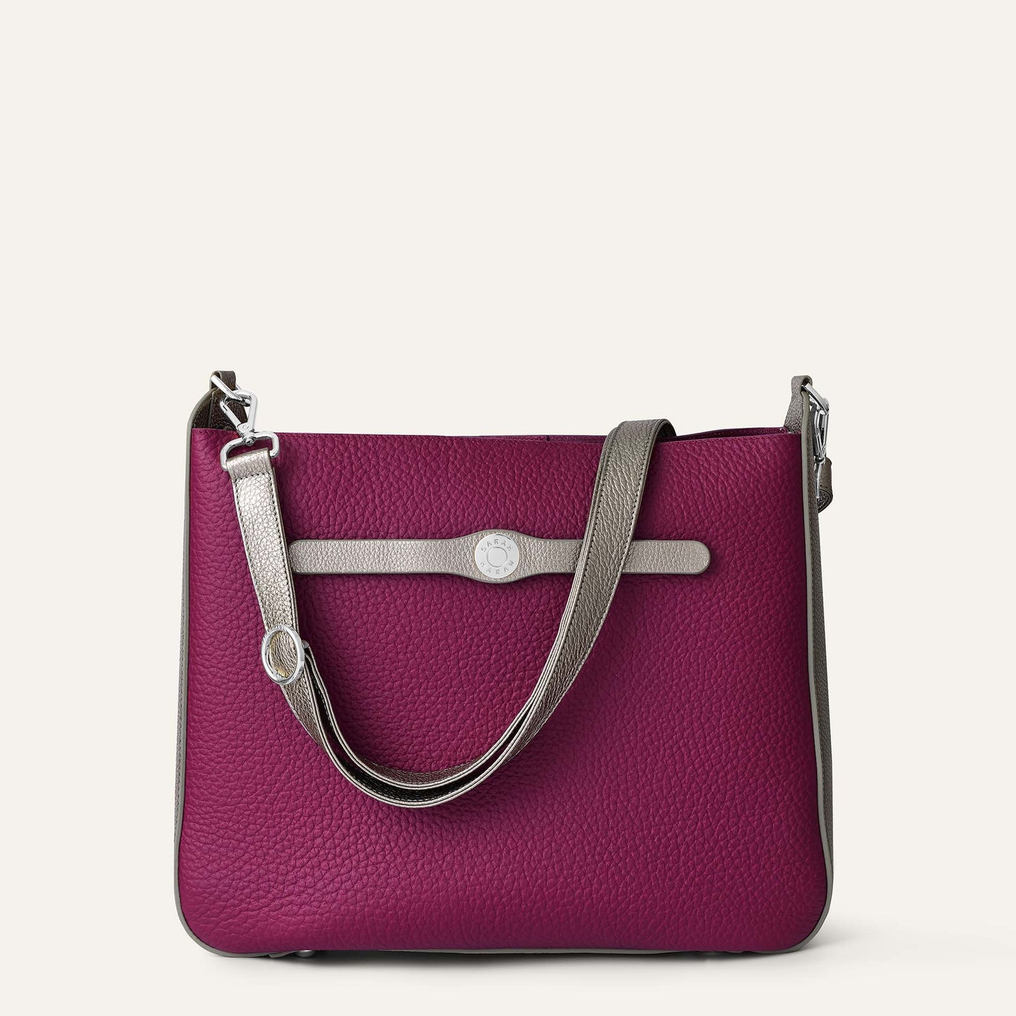Tansy Hobo | Cherry Metallic Titanium with Silver hardware