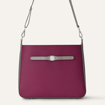 Tansy Hobo | Cherry Metallic Titanium with Silver hardware