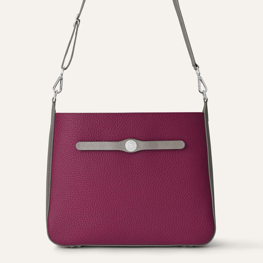 Tansy Hobo | Cherry Metallic Titanium with Silver hardware