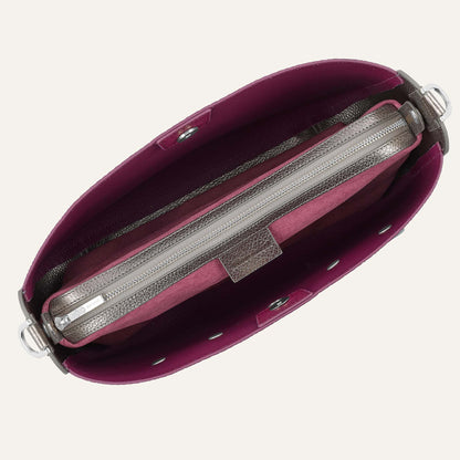 Tansy Hobo | Cherry Metallic Titanium with Silver hardware