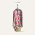 Double Pompom Tassel | Cherry Blossom Cream with Silver hardware
