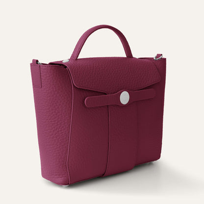 Tansy Top Handle | Cherry with Silver hardware