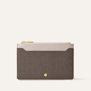 Voyager Clutch | Chestnut Porcelain with Gold hardware