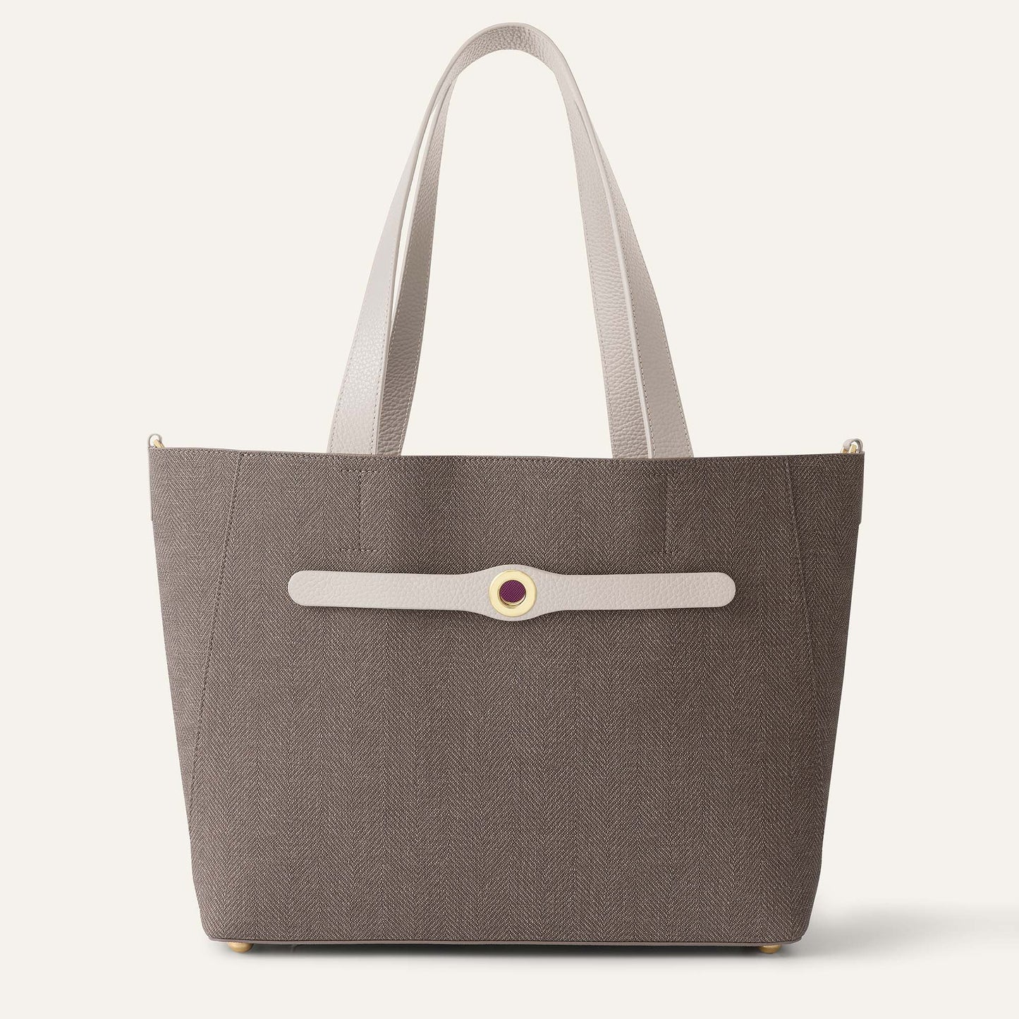Sarah Tote | Chestnut Porcelain with Gold hardware