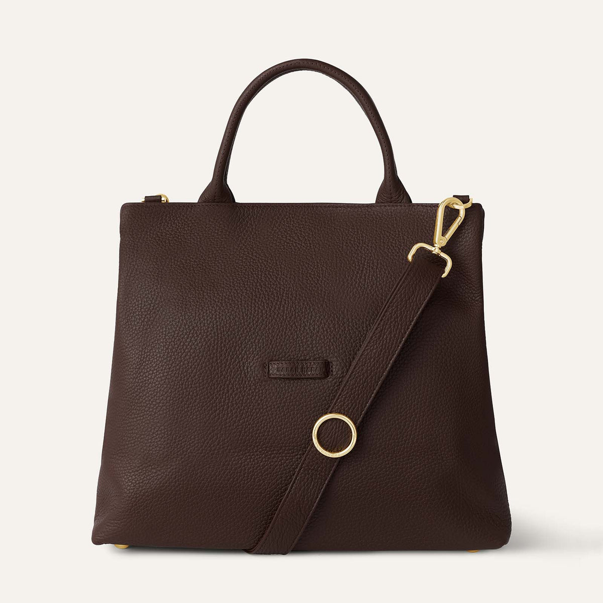 Dahlia Tote | Chocolate with Gold hardware