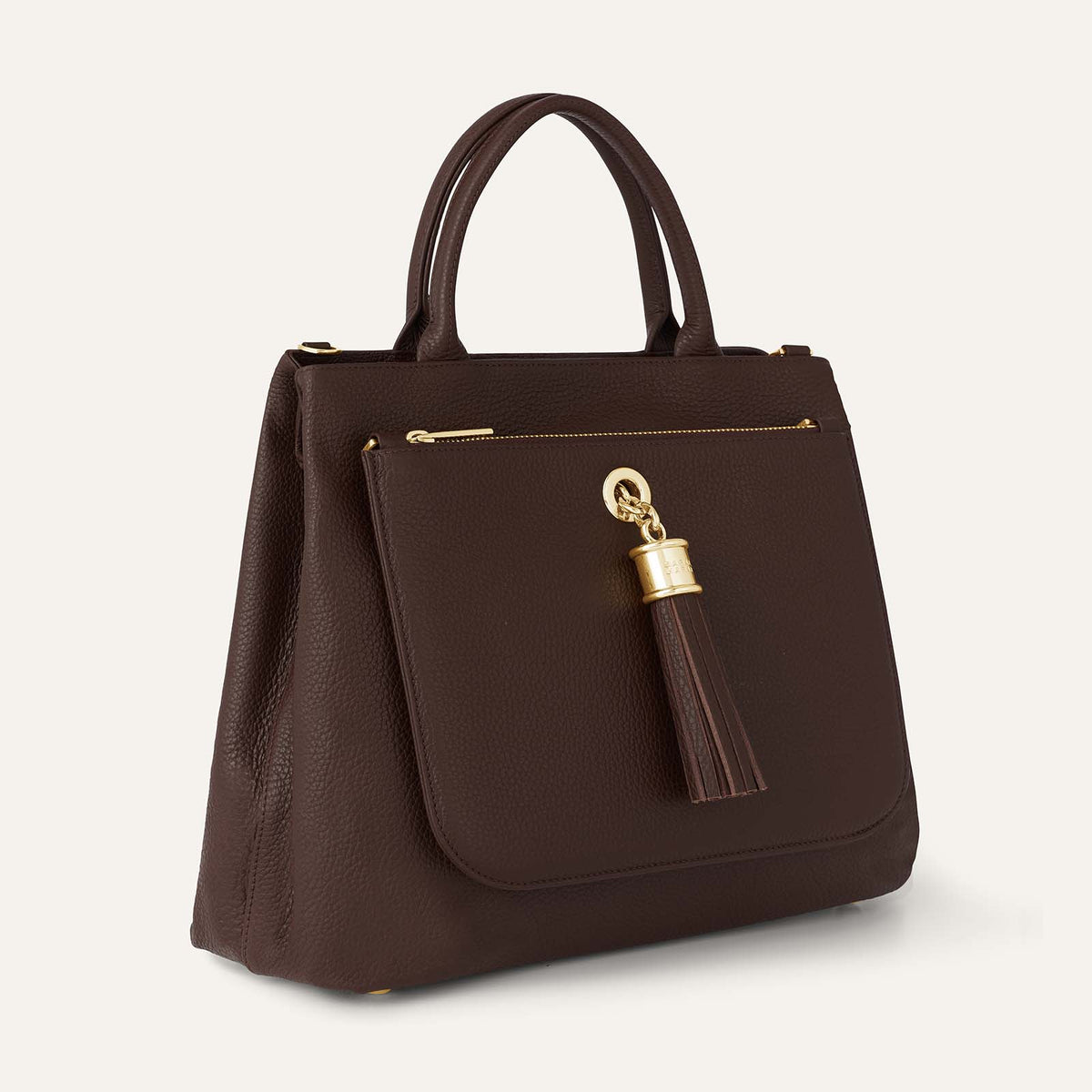 Dahlia Tote | Chocolate with Gold hardware