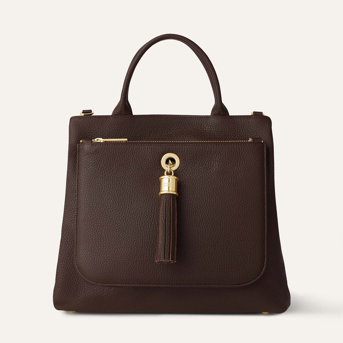 Dahlia Tote | Chocolate with Gold hardware