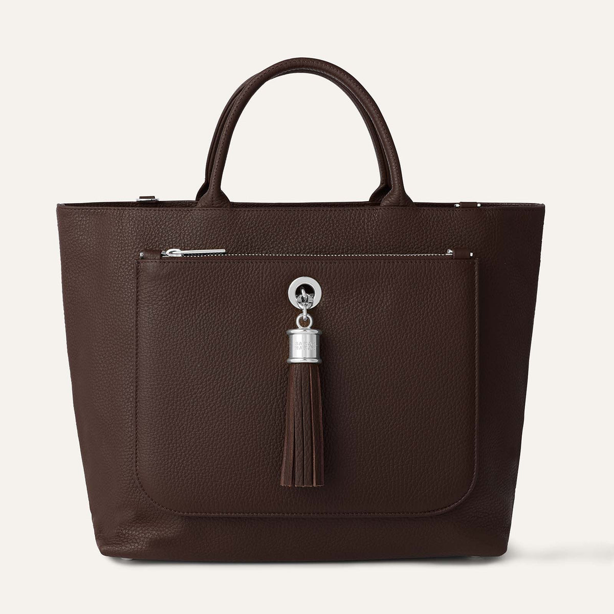 Dahlia Tote | Chocolate with Silver hardware