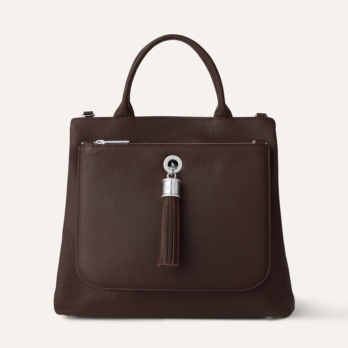 Dahlia Tote | Chocolate with Silver hardware