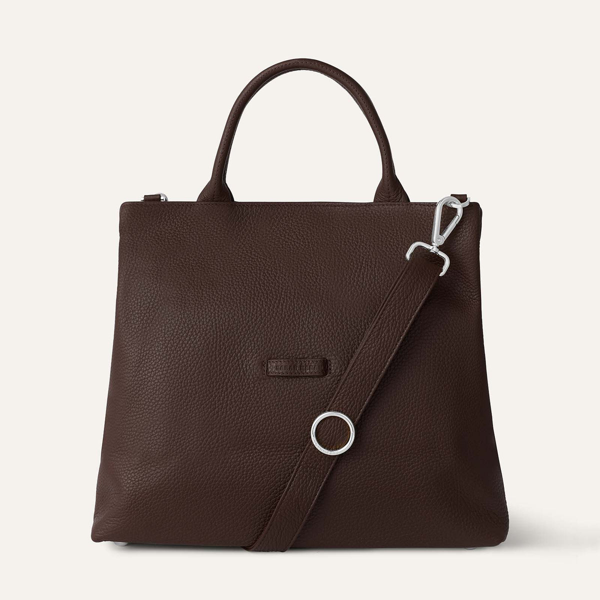 Dahlia Tote | Chocolate with Silver hardware