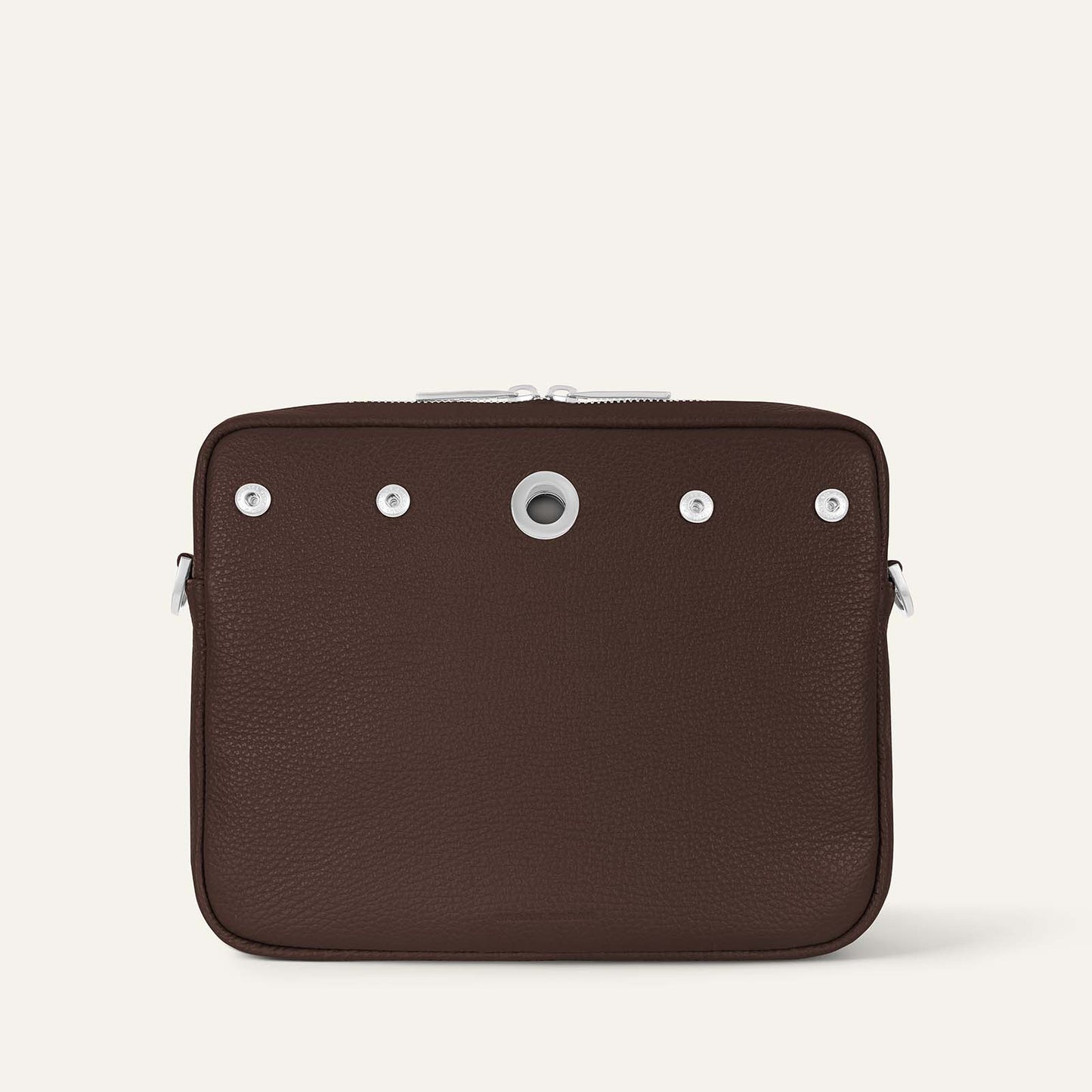 Mia Crossbody | Chocolate with Silver hardware
