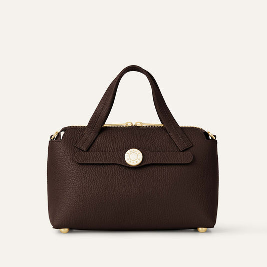 Mini J | Chocolate with Gold hardware