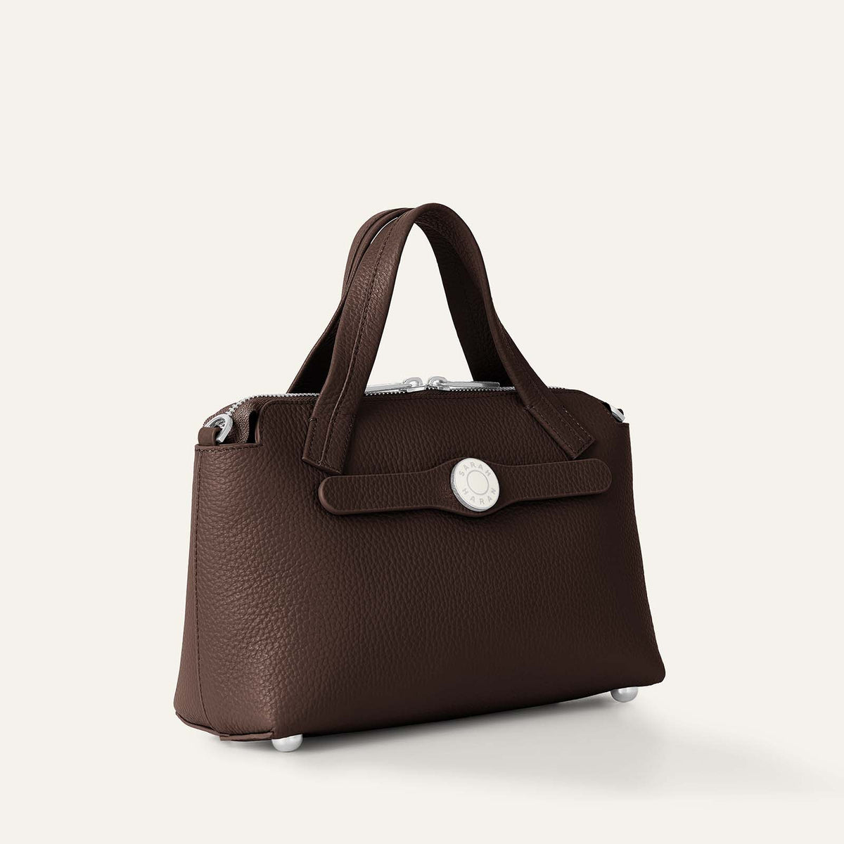 Mini J | Chocolate with Silver hardware