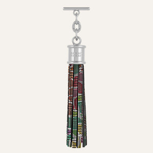 Capsule Tassel | Kaleidoscope with Silver hardware