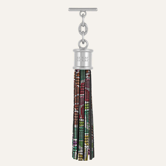 Capsule Tassel | Kaleidoscope with Silver hardware
