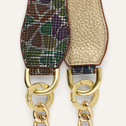 Gemini Strap | Kaleidoscope Shimmer Metallic Gold with Gold hardware