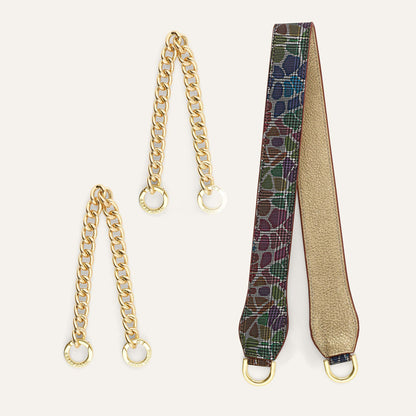 Gemini Strap | Kaleidoscope Shimmer Metallic Gold with Gold hardware