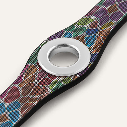 Deco Stud | Kaleidoscope with Silver hardware