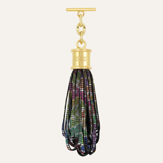 Gemini Tassel | Kaleidoscope with Gold hardware