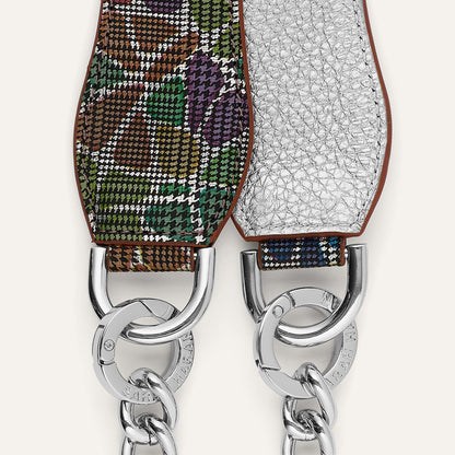 Gemini Strap | Kaleidoscope Soft Metallic Silver with Silver hardware