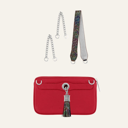 Millie Bundle - Red with Kaleidoscope Mini Capsule & Gemini Strap - Silver
