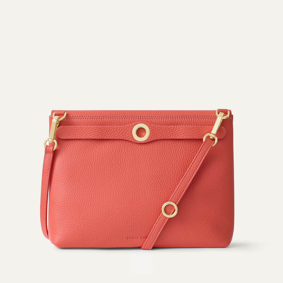 Coral Sarah Haran Jasmine with Gold hardware Back P47 G