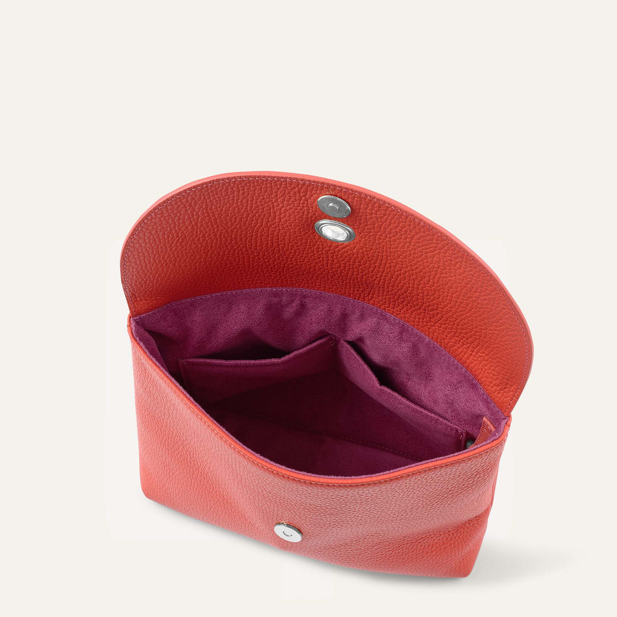 Coral Sarah Haran Jasmine with Silver hardware Overhead P47 S