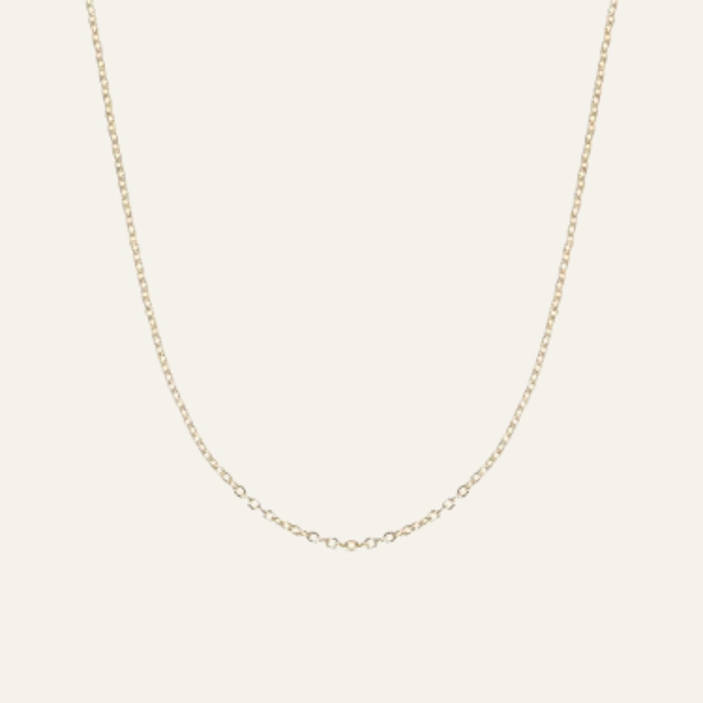 Crimped Oval Link Chain Necklace | with Gold hardware
