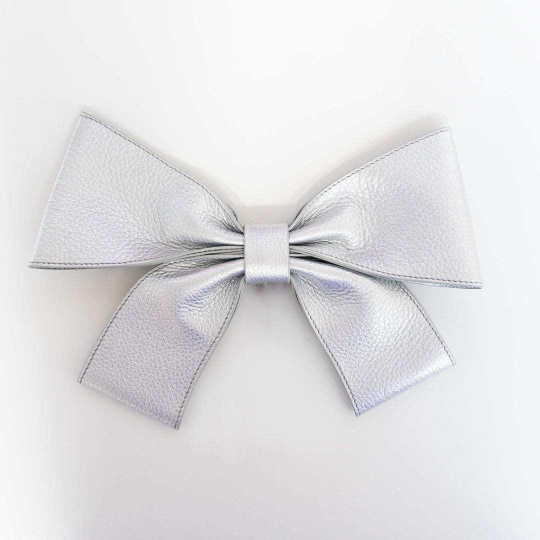 Deco Bow - Textured-Restyle Accessories-Sarah Haran Accessories-Gold-Soft Metallic Silver-Sarah Haran Accessories