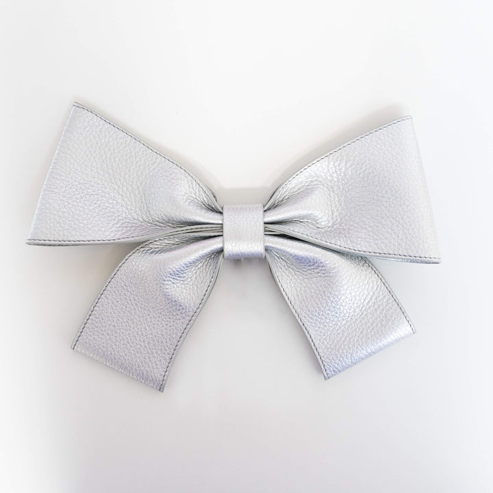 Deco Bow - Textured-Restyle Accessories-Sarah Haran Accessories-Gold-Soft Metallic Silver-Sarah Haran Accessories