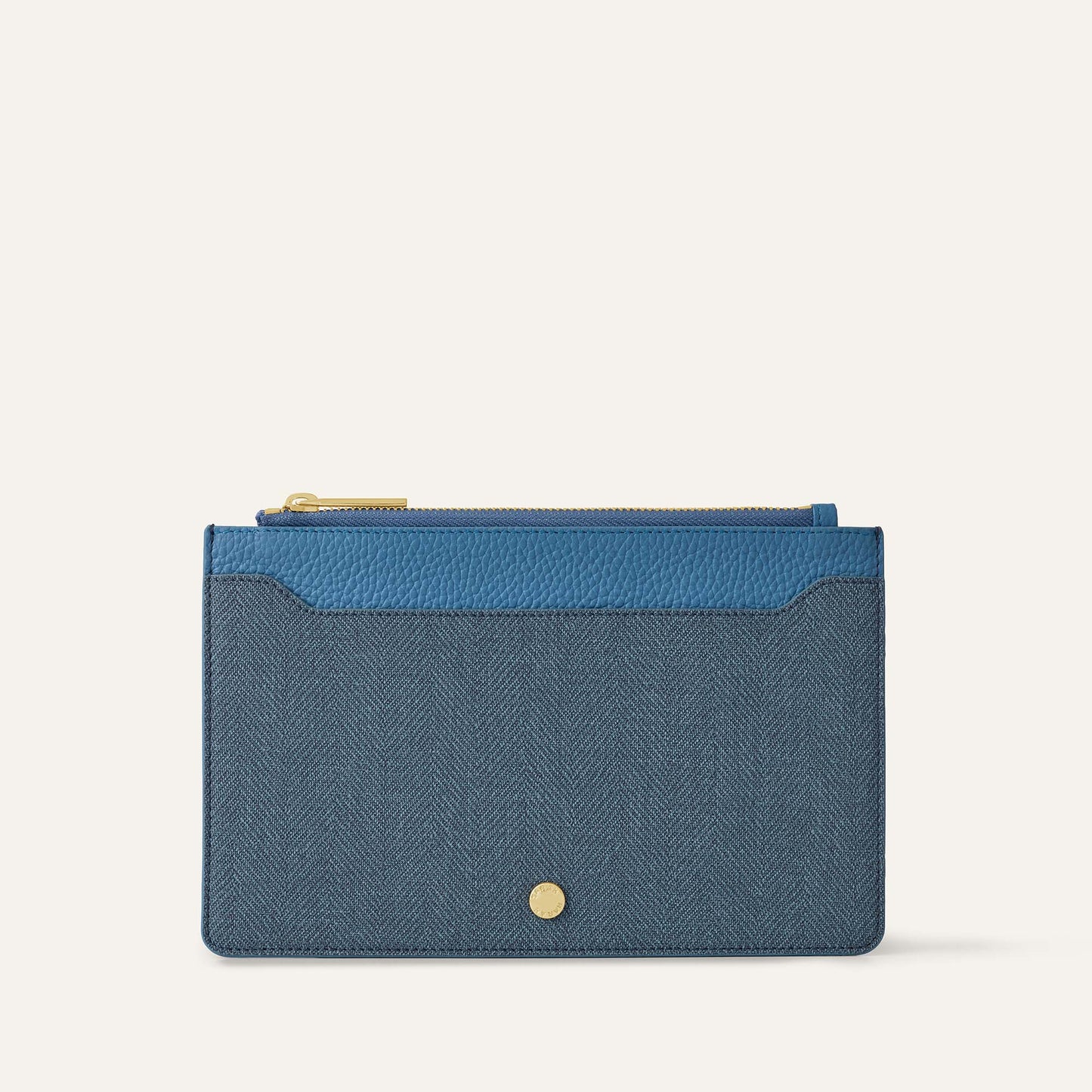 Voyager Pouch | Blue Denim Retro Blue with Gold hardware