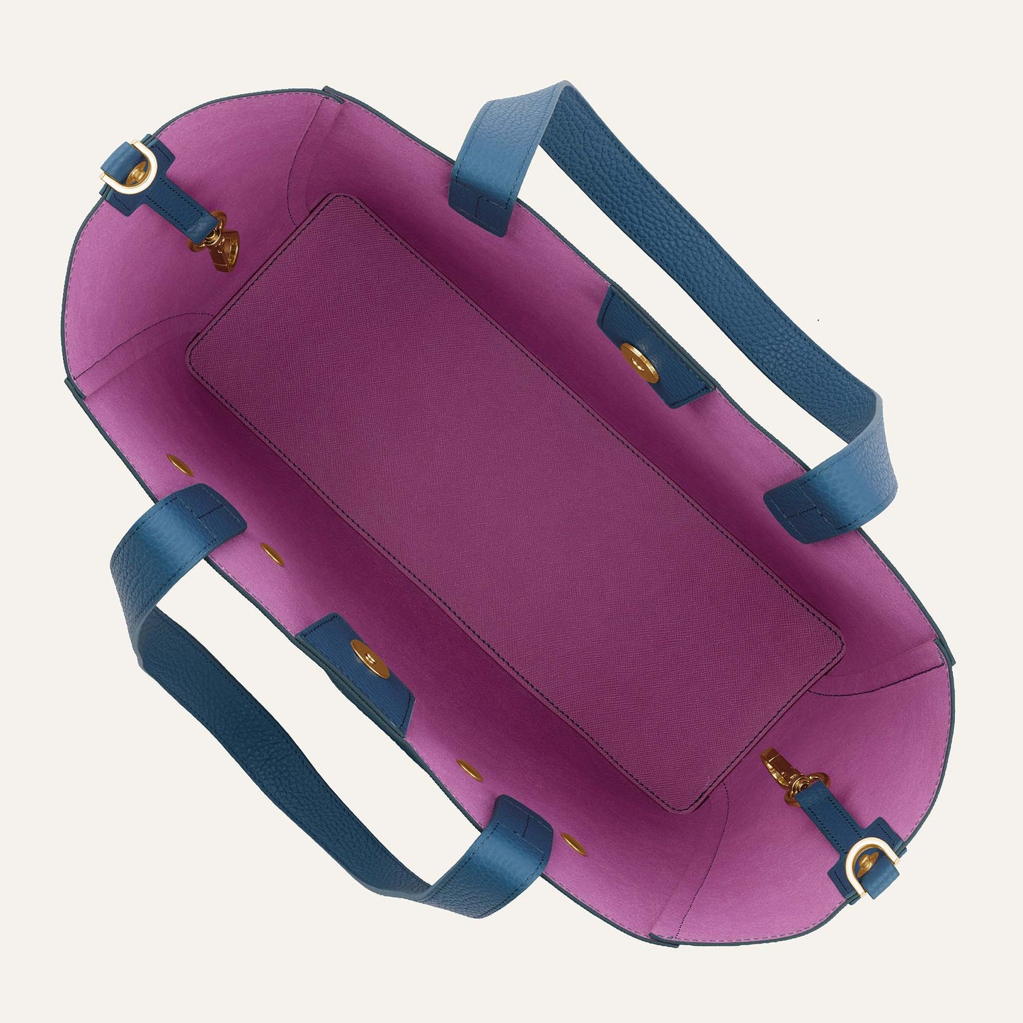 Sarah Tote | Blue Denim Retro Blue with Gold hardware