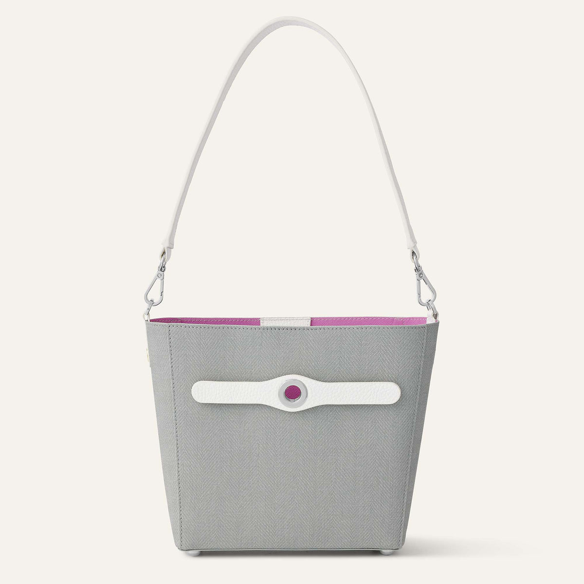 Dove with White Sarah Haran Mini S with Silver hardware | Front A14 S