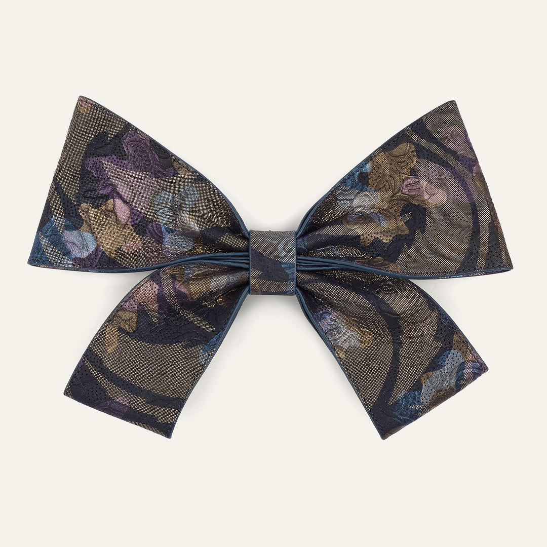 Enchanted Forest Sarah Haran Deco Bow Textured with Gold hardware front | U79-G