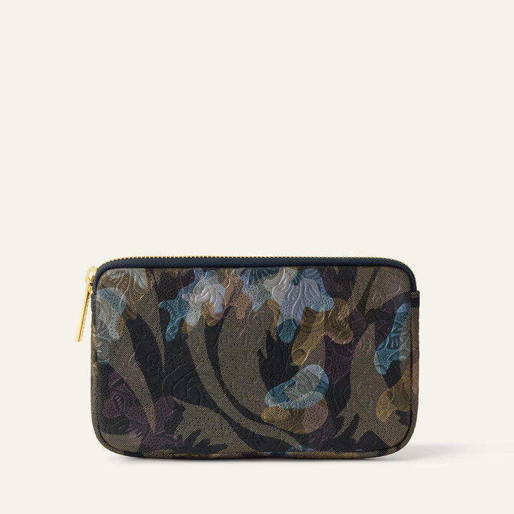 Enchanted Forest Sarah Haran Millie Pouch Textured with Gold hardware front | U79-G