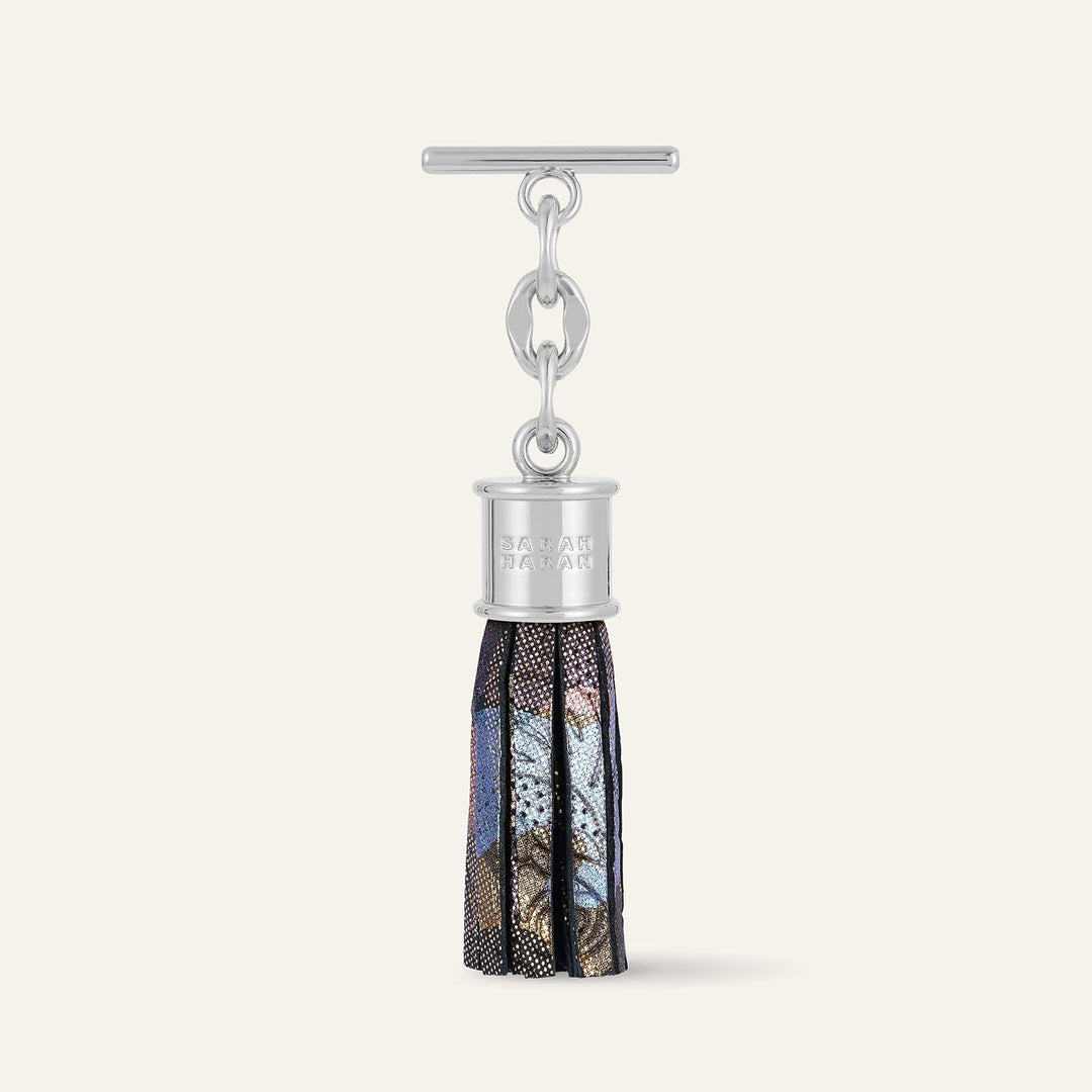 Enchanted Forest Sarah Haran Capsule Tassel Mini Textured with Silver hardware front | U79-S