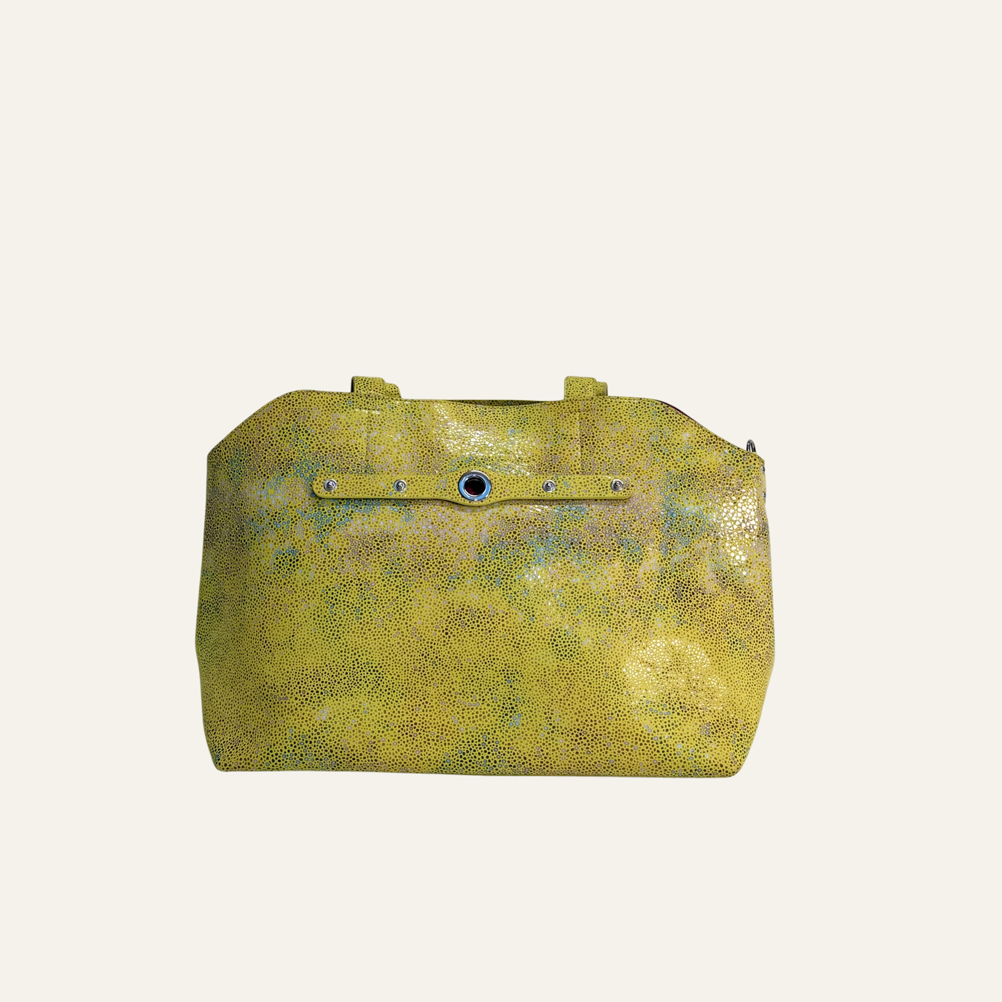 Preloved Fern Tote | Lemon Shagreen with Gold hardware