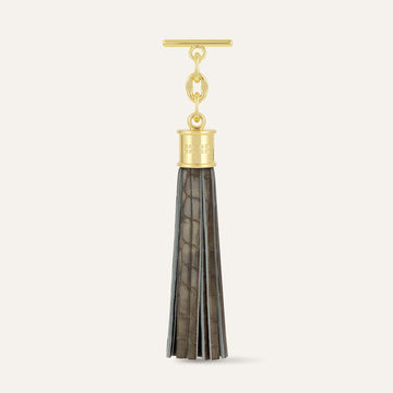 Capsule Tassel Classic | Flint Patent Croc with Gold hardware
