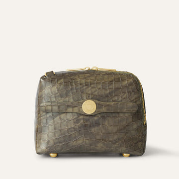 Lesley | Flint with Gold hardware