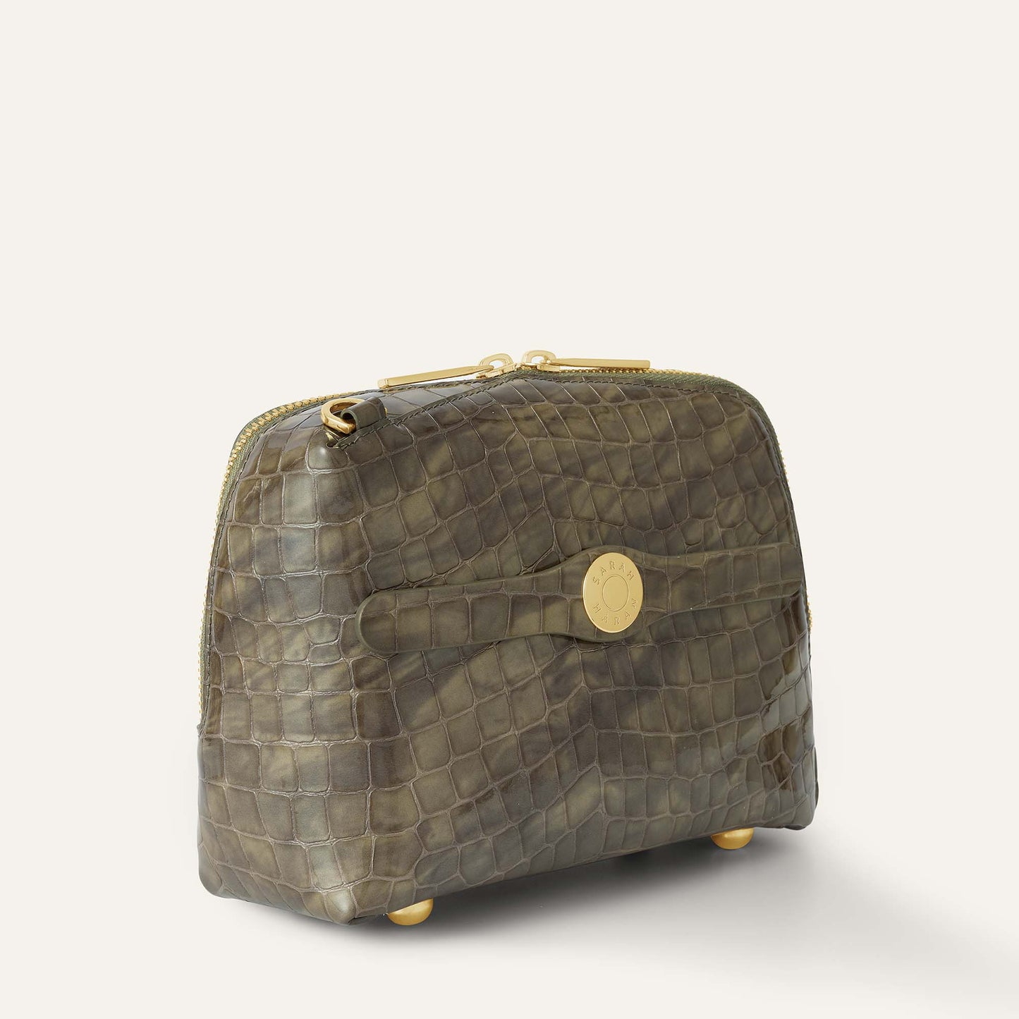 Lesley | Flint with Gold hardware