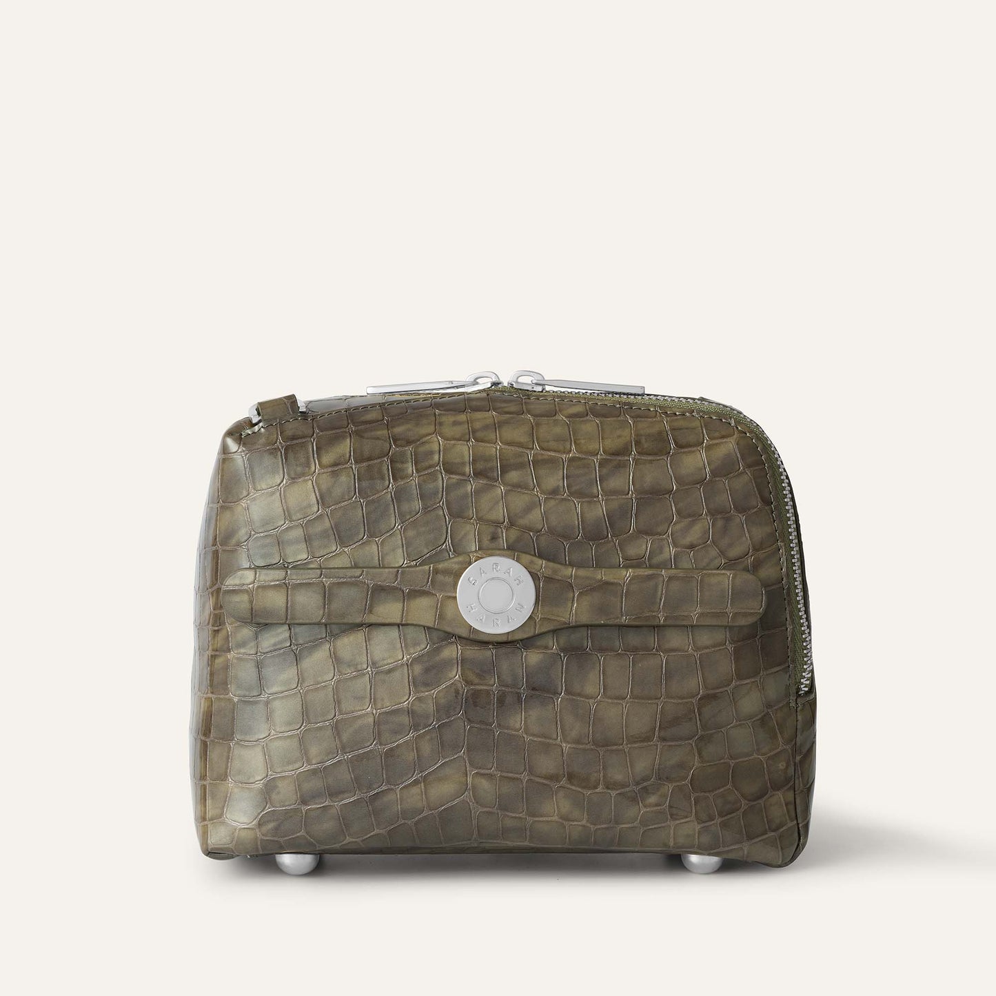 Lesley | Flint with Silver hardware